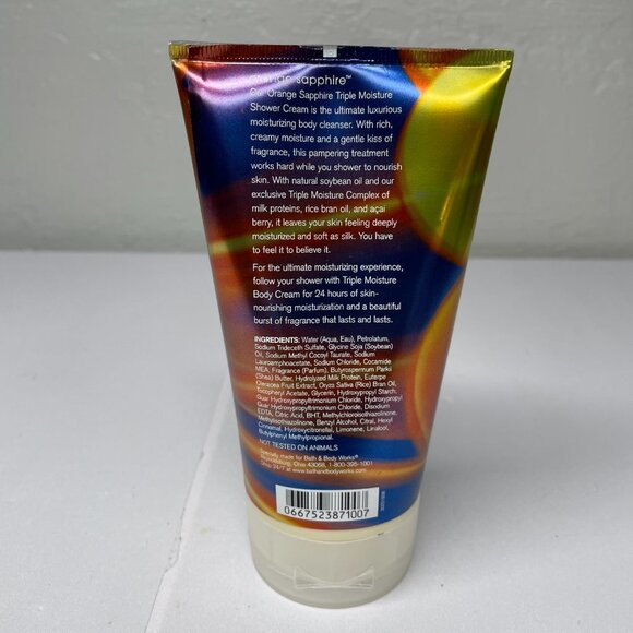 Bath & Body Works Orange Sapphire Shower Cream 8 oz Signature Discontinued - Picture 4 of 6